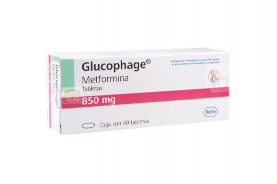 Glucophage Metformin 850 mg 40 tabs
