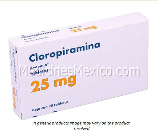 Avapena Chloropyramine generic 25 mg 40 tabs