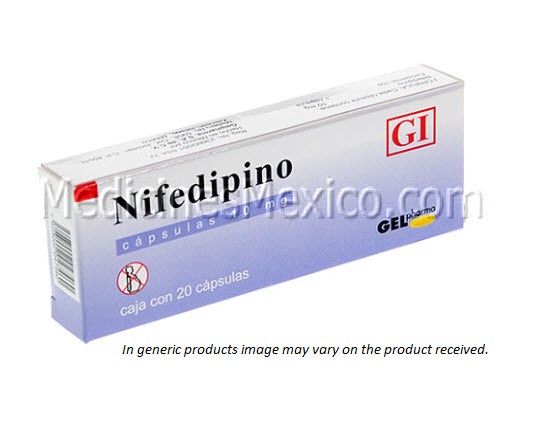 Nifedipine generic 10 mg 20 Tabs
