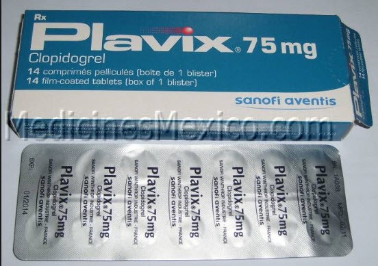 Plavix Clopidogrel 75 mg 14 tabs