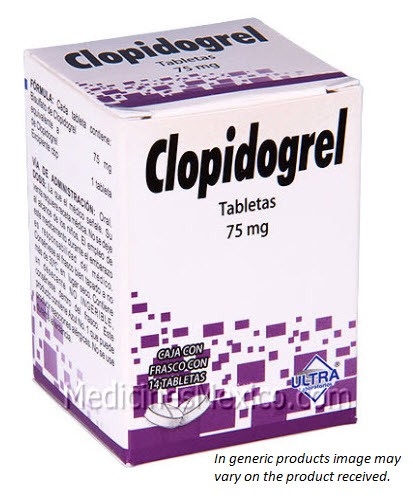 Plavix Clopidrogel Generic 75 mg 14 tabs