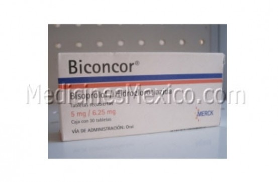 Ziac Biconcor Bisoprolol fumarate Hydrochlo 5/6.25 mg 30 Tabs