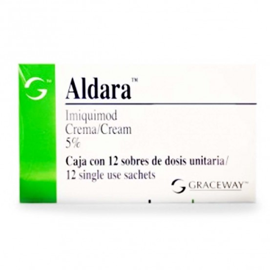 Aldara Cream imiquimod  5% 250 mg 12 Envelopes