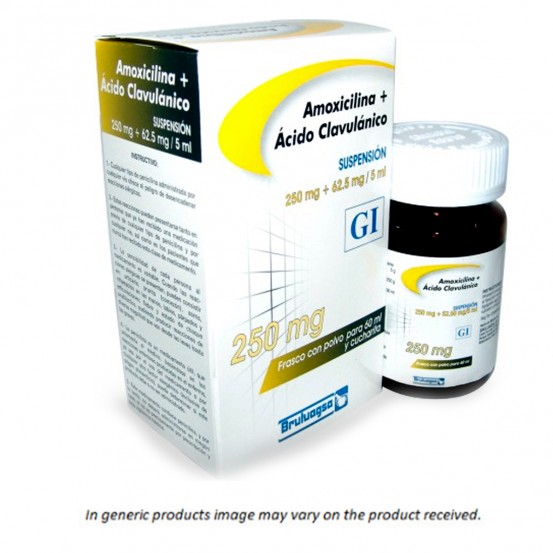 Augmentin amox/ clavulanate acid Generic Susp 250 mg 60 ml