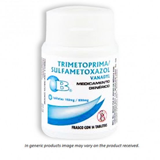 Bactrim F trimetho/sultame Generic 160/800 mg 28 Tabs