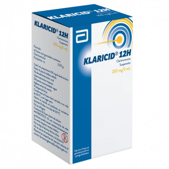 Biaxin  Clarithromycin generic susp. 250 mg 60 ml.