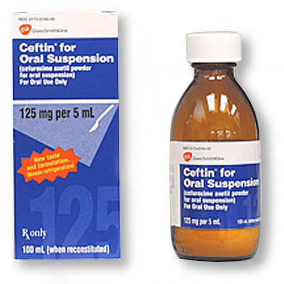 Ceftin Zinnat Cefuroxime axetil  Susp 125 mg 50 ml
