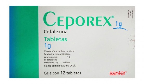 Cephalexin Ceporex 1 G 12 Tabs