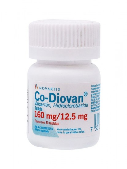 Codiovan valsartan hydrochlorothiazide  160/12.5mg 30tabs
