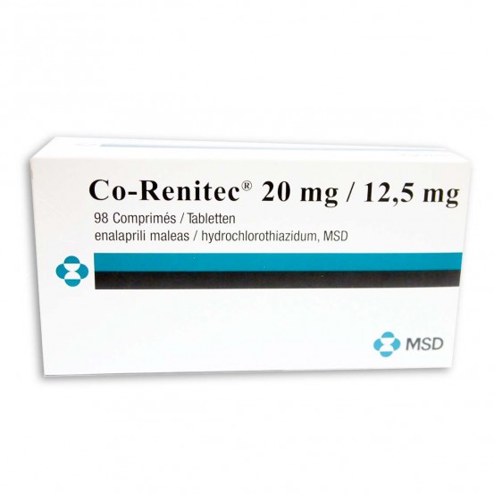Corenitec Enalapril Hydrochlorothiazide 20/12.5 mg 16 Tabs