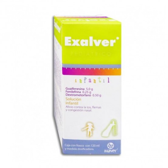 Cough Sol Exalver Ped Generic 5/0.5/0.25G/ 100 ml 30 ml