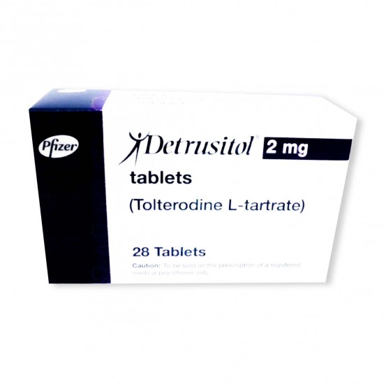 Detrol Detrusitol Tolterodine tartrate 2 mg 28 Tabs