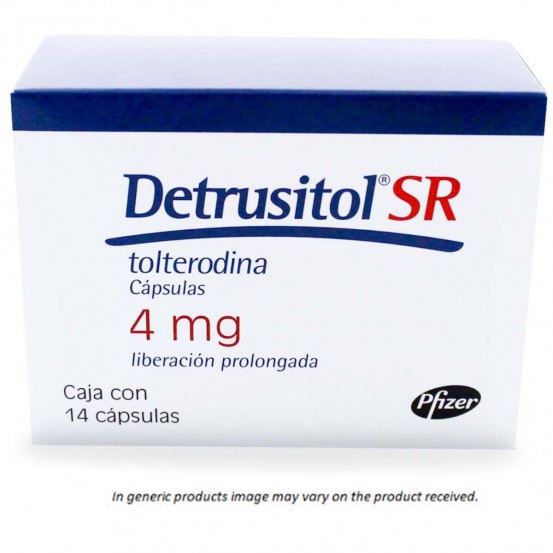 Detrol SR  Detrusitol Tolterodine tartrate 4 mg 14 Caps