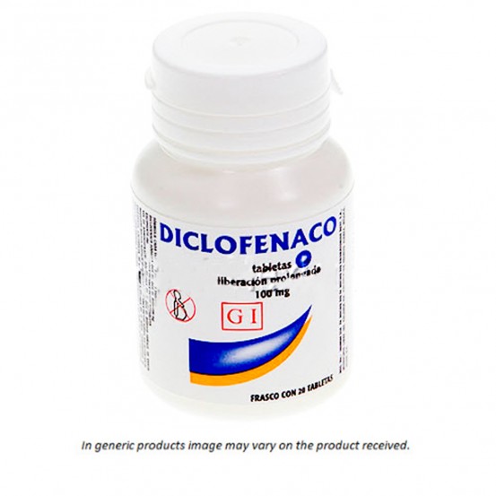 Diclofenac Generic 100 mg 20 tabs