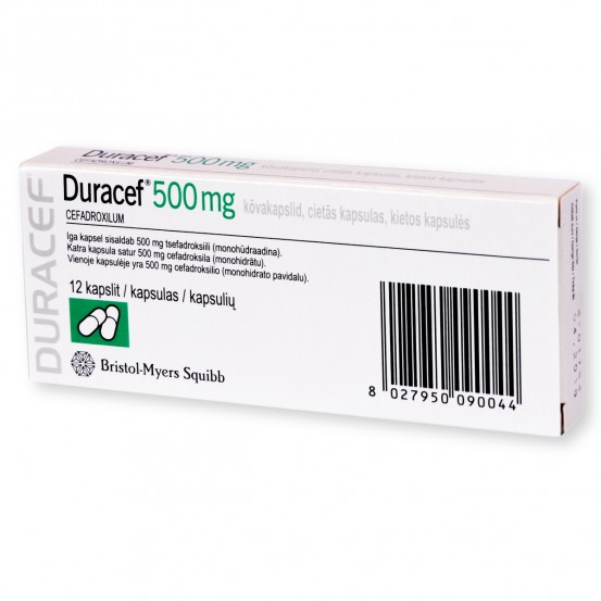 Duricef Cefadroxil 500 mg 16 Caps