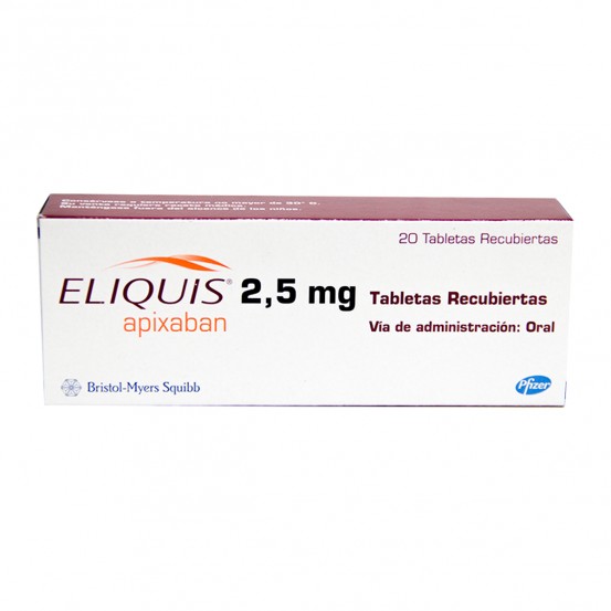Eliquis Apixaban 2.5 mg 20 tabs