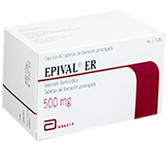 Epival Valproic Acid 500 mg 30 Tabs
