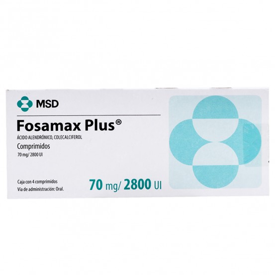 Fosamax plus  alendronate 70 mg/2800 ui 4 tabs