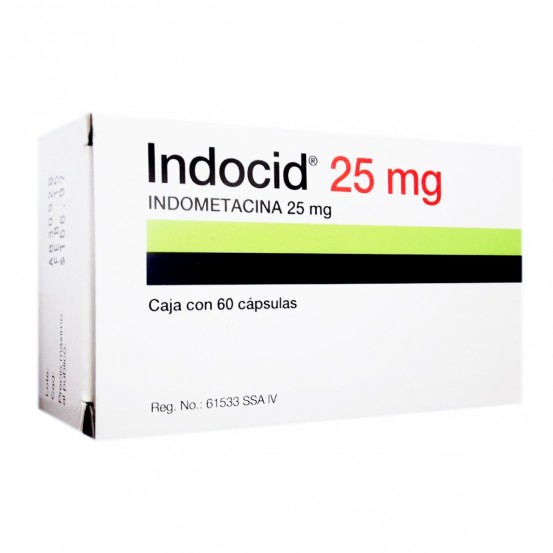 Indocin Indocid  Indomethacin  25 mg 60 Caps