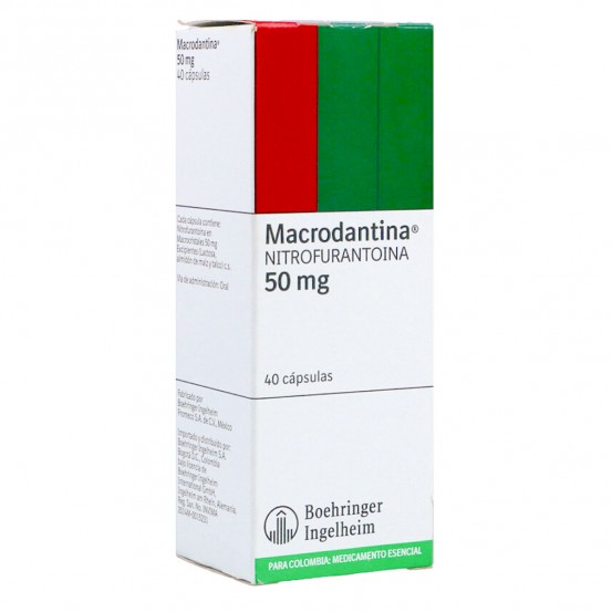 Macrodantin Nitrofurantoin 50 mg 40 Caps