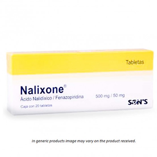 Nalidixic acid Phenazopyridine Generic 500/50 mg 20 tabs