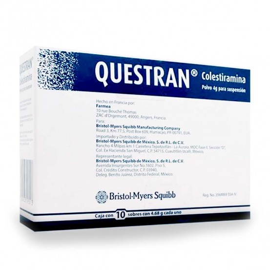 Questran Cholestyramine PVO 9 g 10 Envelopes