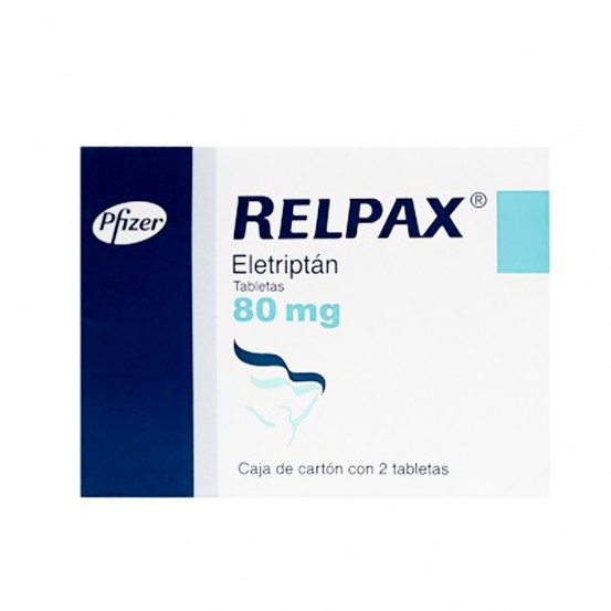 Relpax Eletriptan hydrobromide 80 mg 2 Tabs