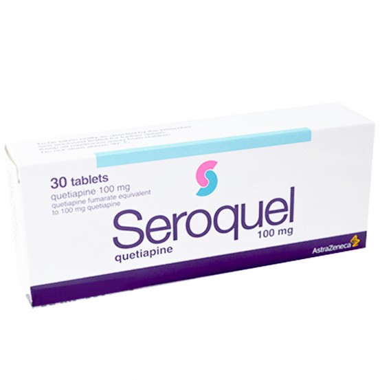Seroquel Quetiapine 100 mg 30 Tabs