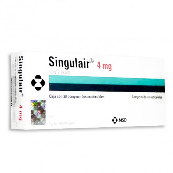 Singulair Montelukast 4 mg 30 Chew Tabs