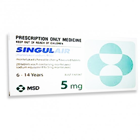 Singulair Montelukast 5 mg 20 Chew Tabs