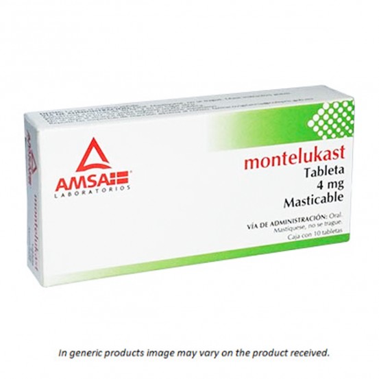 Singulair Montelukast Generic 4 mg 10 tabs