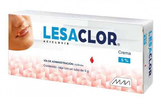 Acyclovir Zovirax Lesaclor Generic cream tube 5 g