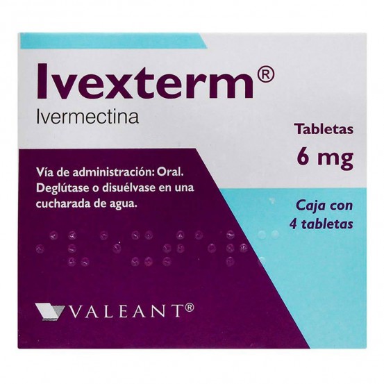 Stromectol Ivexterm Ivermectin 6 mg 4 tabs