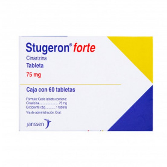 Stugeron Forte Cinnarizine 75 mg 60 Tabs