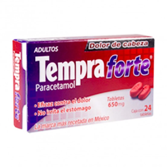 Tempra Forte Acetaminophen 650 mg 24 tabs