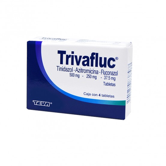 Trivafluc Azithromycin fluconazole tinidazo 250/37.5/500mg 4tabs