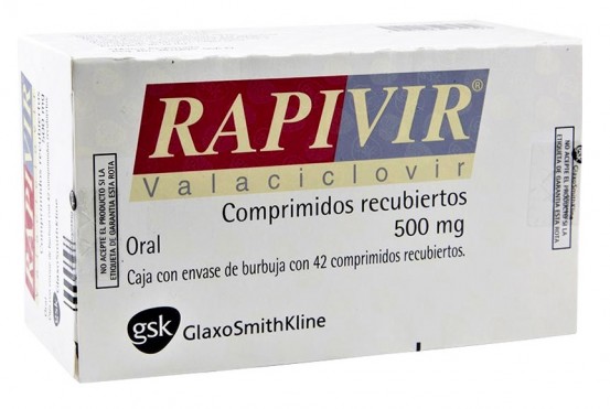 Valtrex Rapivir Valacyclovir hydrochloride 500 mg 42 Tabs