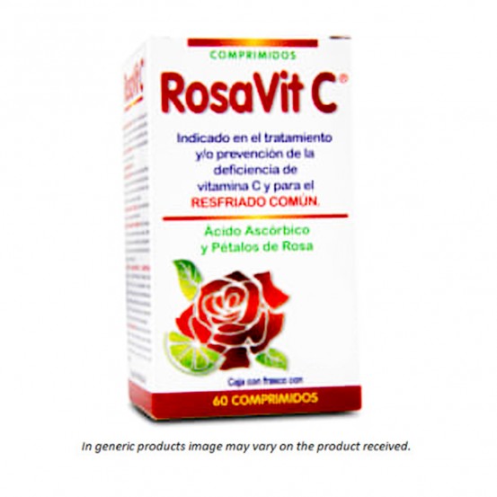 Vitamin C and Roses Ascorbic Acid  Generic 500/100 mg 60 Tabs