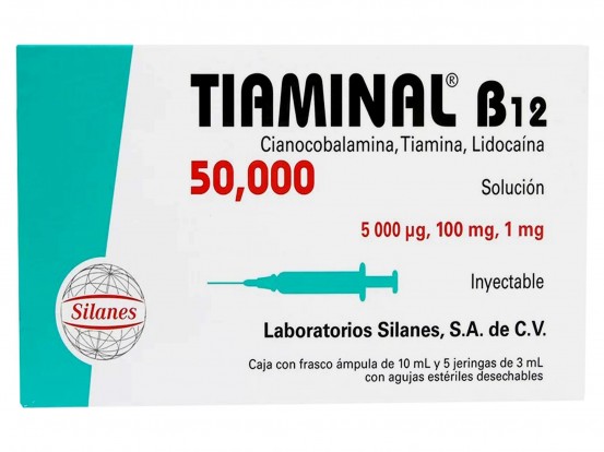Vitamin  Tiaminal Trivalente B12 5000 mcg Injection 3 syringe