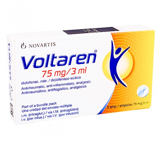 Voltaren Diclofenac 75 mg /3 ml 5 ampoules