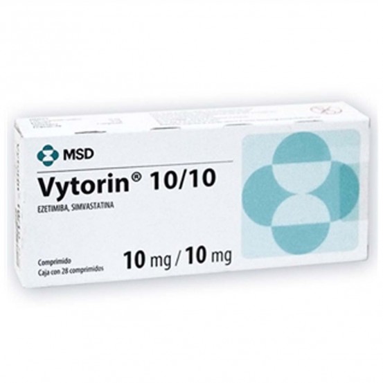 Vytorin Ezetimibe Simvastatin 10/10 mg 14 Tabs