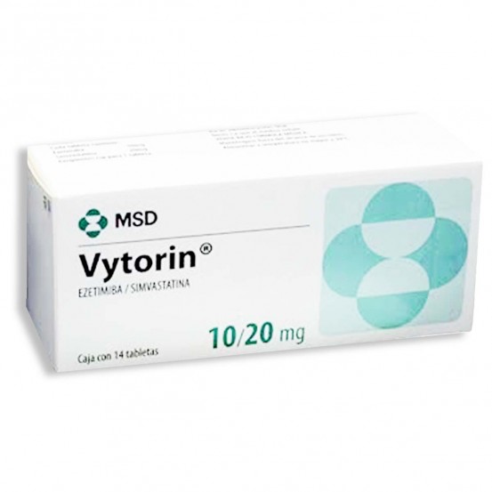 Vytorin Ezetimibe Simvastatin 10/20 mg 14 Tabs