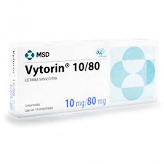 Vytorin Ezetimibe Simvastatin 10/80 mg 14 Tabs