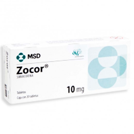 Zocor Simvastatin 10 mg 20 Tabs