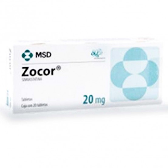 Zocor Simvastatin 20 mg 20 Tabs