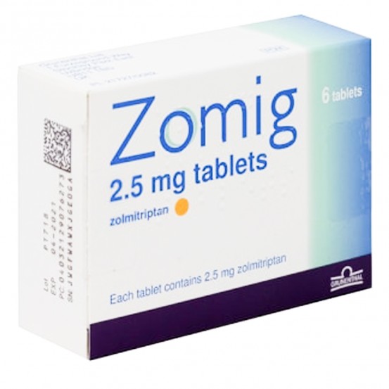 Zomig  Zolmitriptan 2.5 mg 2 Tabs
